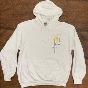 Cactus Jack McDonald’s Crew white hoodie.  Men’s size medium.  Brand new.